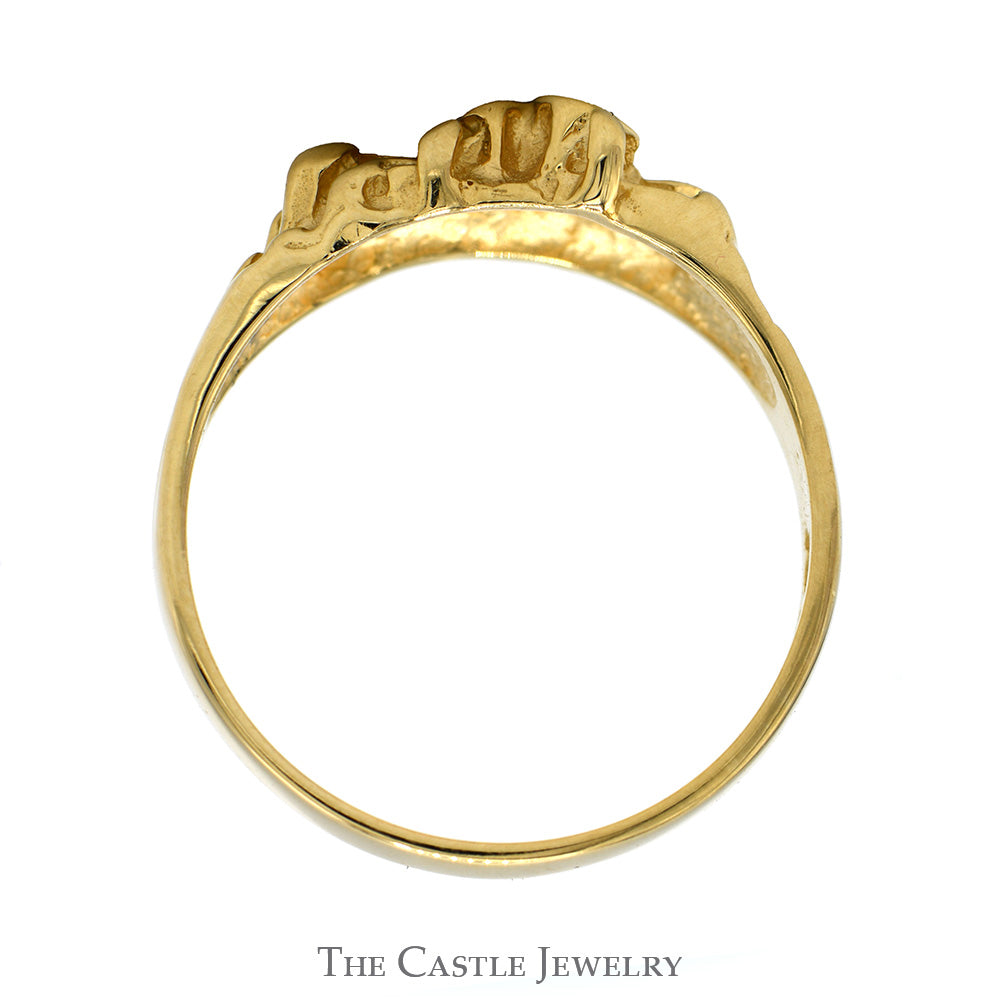 Nugget Style Ring in 14k Yellow Gold - Size 11