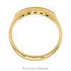 Channel Set Sapphire & Diamond Wedding Band in 14k Yellow Gold - Thumbnail 2