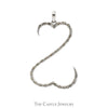 Double Open Heart Diamond Pendant in 10k White Gold - Thumbnail 1