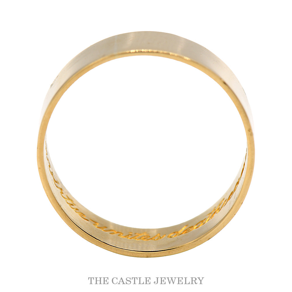 14K Yellow Gold Masonic Ring Men’s 7.75mm Band