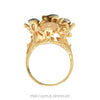 Front-facing view of the 14k yellow gold jelly opal cluster ring - Thumbnail 3