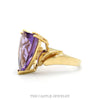 Side profile of the 10k yellow gold amethyst ring - Thumbnail 2