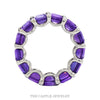 Emerald Cut Amethyst Eternity Band in 14k White Gold - Thumbnail 2