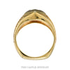 Front-facing view of the 14k yellow gold kite set diamond ring - Thumbnail 3