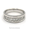 Men's .90cttw Diamond Wedding Band in 14k White Gold - Size 10 - Thumbnail 1