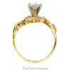 Diamond Cluster Ring with Bypass Design in 14k Yellow Gold - Thumbnail 2