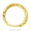 Wide Open Leaf Designed Band in 14k Yellow Gold - Size 7 - Thumbnail 2