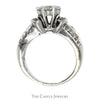 1.25cttw Round Diamond Cluster Ring with Accented Sides in 14k White Gold - Thumbnail 2