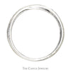 Round Diamond Wedding Band with Beaded Edges in 10k White Gold - Thumbnail 2