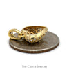 Heart Shaped 3/4cttw Diamond Cluster Pendant in 14k Yellow Gold - Thumbnail 3