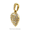 Heart Shaped 3/4cttw Diamond Cluster Pendant in 14k Yellow Gold - Thumbnail 2