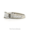 1.5cttw Invisi-set Diamond Cluster Engagement Ring with Channel Set Diamond Accents in 14k White Gold - Thumbnail 3