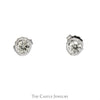 1/2cttw Tension Set Diamond Stud Earrings in 14k White Gold - Thumbnail 1