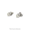 1/2cttw Tension Set Diamond Stud Earrings in 14k White Gold - Thumbnail 2