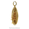 Circular Christmas Tree Pendant with Round Sapphire Accent in 14k Yellow Gold - Thumbnail 2