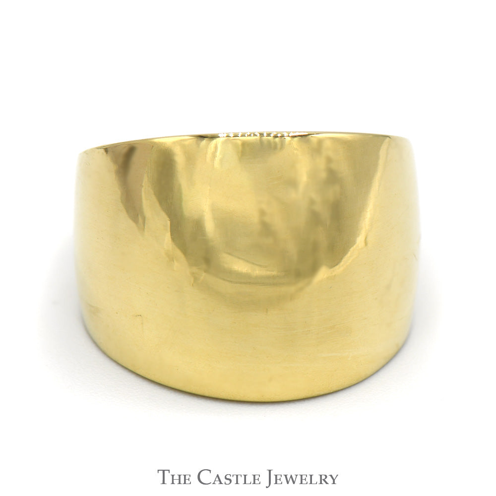 14k Yellow Gold Tapered Polished Dome Ring