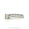 Lab Grown 3/4ct Round Brilliant Cut Diamond Solitaire Engagement Ring in 10k White Gold Cathedral Mount - Thumbnail 2