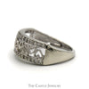 1/4cttw Diamond Accented Open Heart Band in 10k White Gold - Thumbnail 3