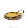 1996 Gibraltar 1/25oz Crown Rose Design 24k Coin Pendant in 14k Diamond Accented Bezel Mounting - Thumbnail 3
