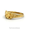 Textured Nugget Designed Ring in 10k Yellow Gold - Thumbnail 3
