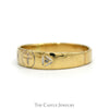 Illusion Set Diamond Accented Etched Cross Band in 10k Yellow Gold - Thumbnail 3