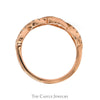Diamond Accented Twisted Infinity Style Band in 14k Rose Gold - Thumbnail 2
