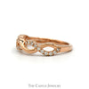 Diamond Accented Twisted Infinity Style Band in 14k Rose Gold - Thumbnail 3
