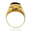 Front-facing view of the 10k yellow gold scorpion ring - Thumbnail 3