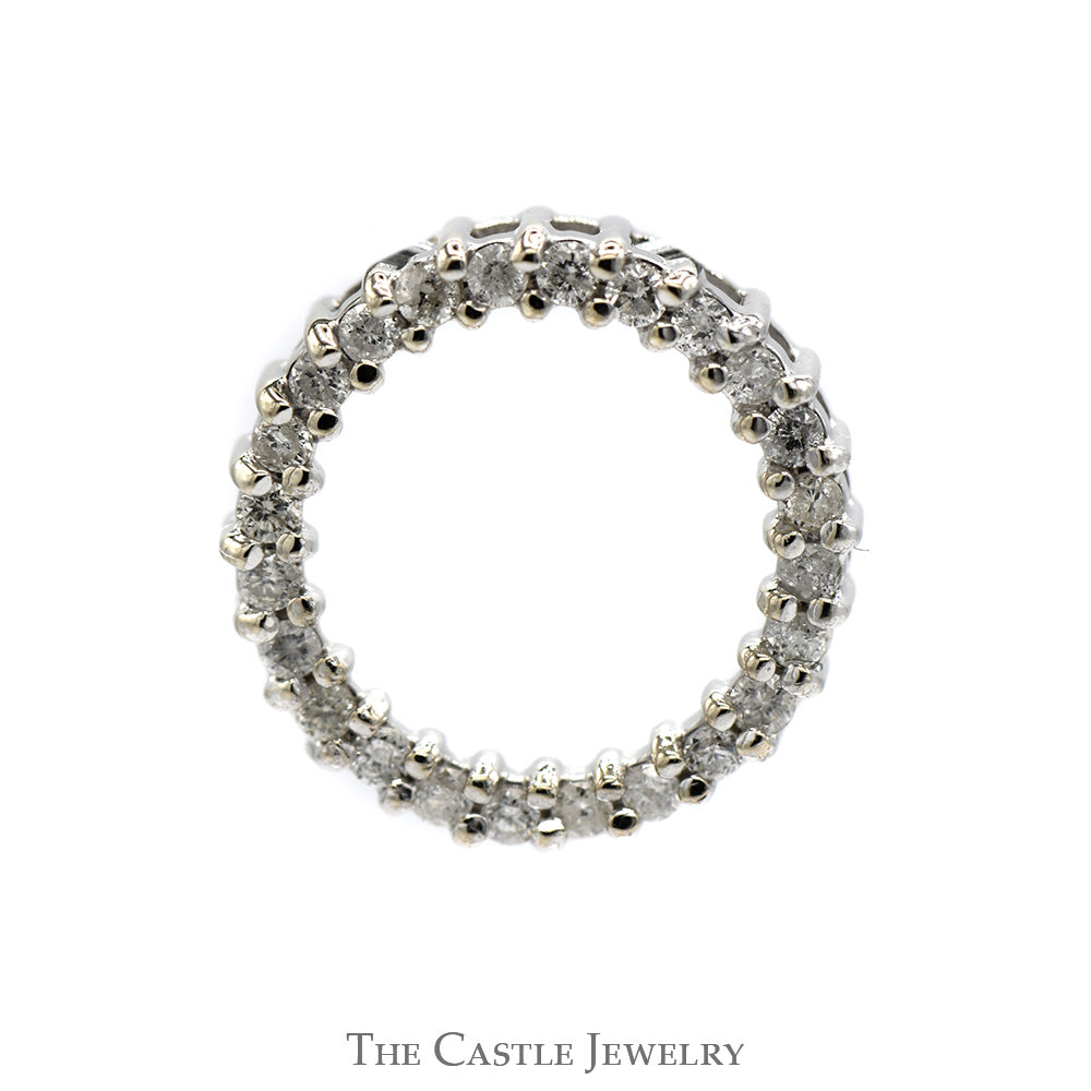 1/3cttw Round Diamond "Circle of Love" Pendant in 14k White Gold