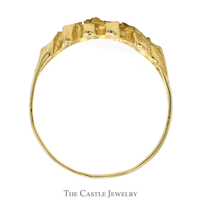 Diamond Cut Nugget Style Ring in 14k Yellow Gold