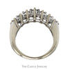 1cttw Round Diamond Cluster Band in 14k White Gold - Thumbnail 2