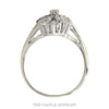 Front-facing view of the 14k white gold marquise diamond cluster - Thumbnail 3