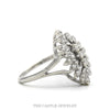 Side profile of the 14k white gold diamond cluster ring - Thumbnail 2