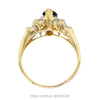 Marquise Tanzanite Ring with Baguette Cut Diamond Accents in 14k Yellow Gold - Thumbnail 2