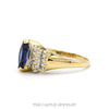 Marquise Tanzanite Ring with Baguette Cut Diamond Accents in 14k Yellow Gold - Thumbnail 3