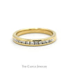1/4cttw Round Channel Set Diamond Wedding Band in 14k Yellow Gold - Thumbnail 1