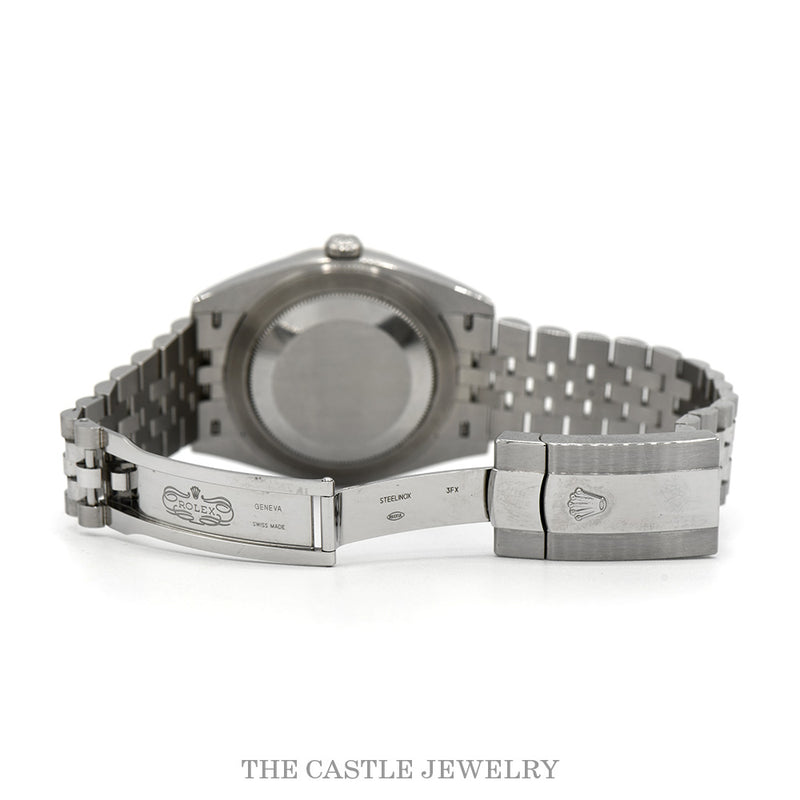 41mm Rolex Datejust 126334 with Gray Slate Diamond Dial and Jubilee Band in Stainless Steel