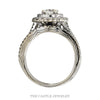Vera Wang 14K White Gold 2.10cttw Diamond Double Halo Engagement Ring Set - Thumbnail 3