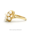 Swirled Freeform Pearl Cluster Ring with Diamond Accents in 14k Yellow Gold - Thumbnail 2