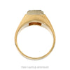 Front-facing view of the 14k yellow gold diamond solitaire ring - Thumbnail 3