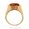 Front-facing view of the 14k yellow gold fire opal ring - Thumbnail 3