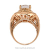 Front-facing view of the 14k rose gold oval morganite cocktail ring - Thumbnail 3