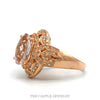 Side profile of the 14k rose gold morganite and diamond ring - Thumbnail 2