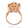Front-facing view of the 14k rose gold heart shaped morganite ring - Thumbnail 3