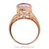 Front-facing view of the 14k rose gold oval amethyst ring - Thumbnail 3