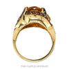 Front-facing view of the 14k yellow gold oval citrine cocktail ring - Thumbnail 3