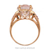 Front-facing view of the 14k rose gold oval morganite ring - Thumbnail 3