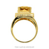 Front-facing view of the 14k yellow gold square citrine cocktail ring - Thumbnail 3