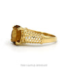 Side profile of the 14k yellow gold citrine lattice ring - Thumbnail 2