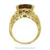 Front-facing view of the 14k yellow gold trillion tourmaline ring - Thumbnail 3